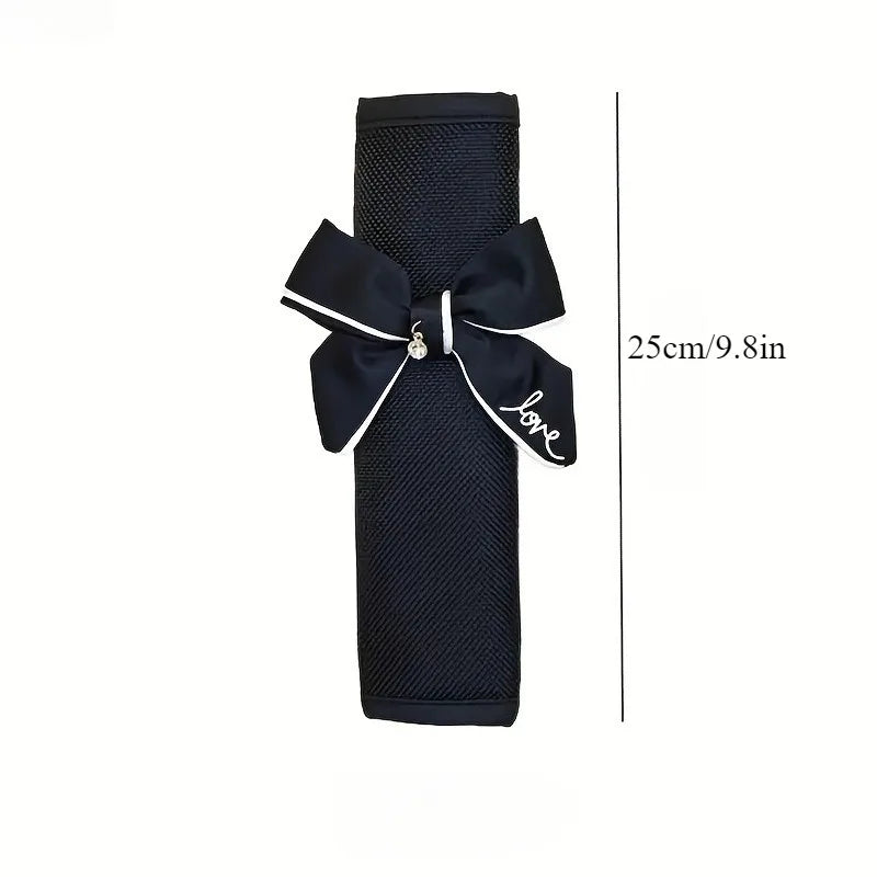 2pcs Cute Women Bowknot Car Seat Belt Cover Auto Seat Belt Shoulder Strap Harness Cushion Protector Pads Decoration Protection