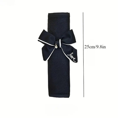 2pcs Cute Women Bowknot Car Seat Belt Cover Auto Seat Belt Shoulder Strap Harness Cushion Protector Pads Decoration Protection