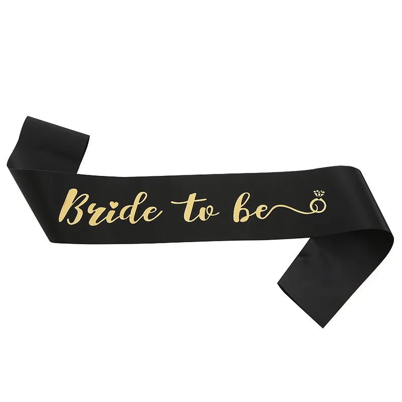 Bachelor Party Bride Bridesmaid Shoulder Strap Letter Bronzing BRIDE TO BE Ceremonial Strap TEAM BRIDE Wedding Supplies