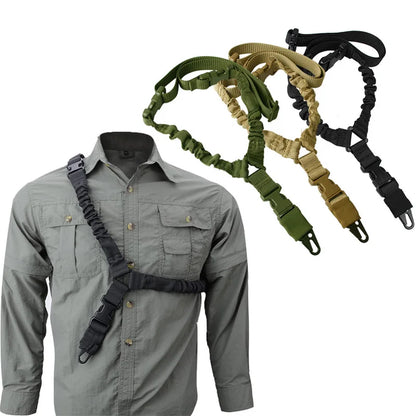 Tactical Single Point Gun Sling Shoulder Strap Rifle Shot Gun Belt with Metal Buckle Hunting Tactical Gear Accessories