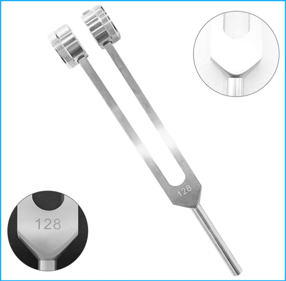 128 Hz Tuning Fork Set Weighted Bio-Acoustic Tuning Fork For Healing Chakra,Sound Therapy,Reliever Stress..