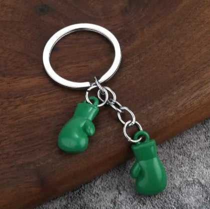 Boxing gloves keychain, Bojue gym membership event, gift giveaway, simulated fitness equipment keychain