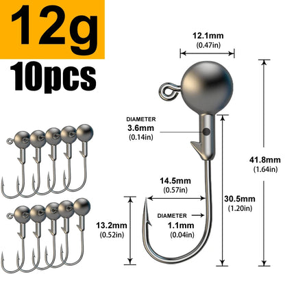 1g 2g 3g 4g 5g 10g 20g 22g 25g 28g crank Jig head hook fishing hook head Jig lure hard bait soft worm jig hook for fishing