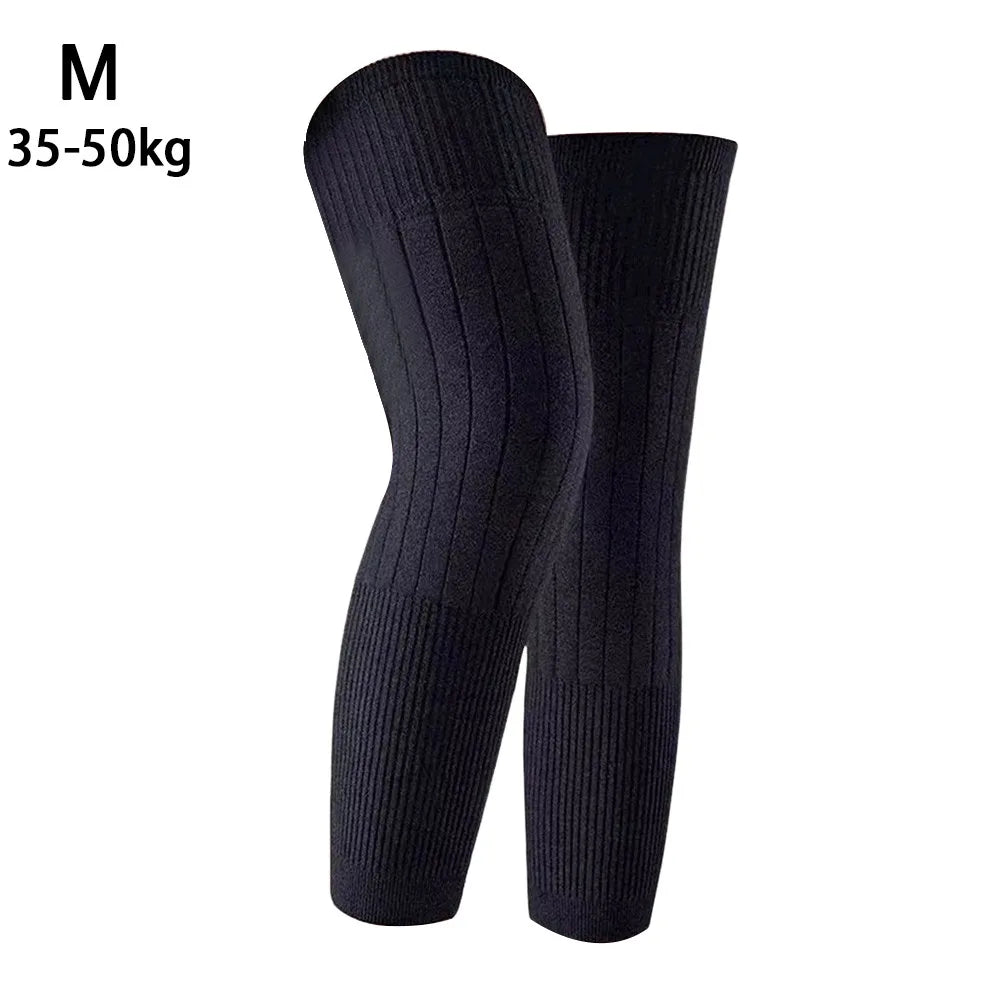 New Elastic Winter Knee Pads Plus Velvet Warm Knee Sleeve Thickened Universal Leg Sleeves Windproof Coldproof Knee Support