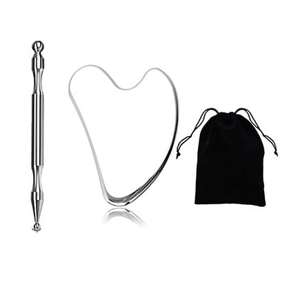 Gua Sha Board Guasha Massage for Face Stainless Steel Body Massager Facial Scraping Plate SPA  Guasha Scraper for Neck Back
