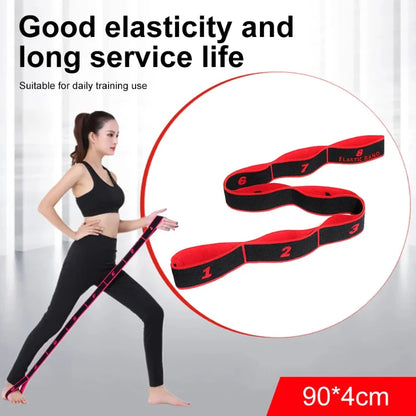 8/10 Sections Dance Resistance Band Yoga Stretching Pilates Fitness Digital Elasticity Elastic Stretch Training Tension Belt