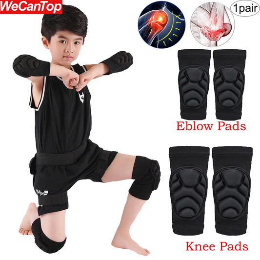 1Pair Thick Sponge Knee Pads Elbow Sleeves Guard Collision Avoidance Sport Protective Kneepads Skate Knee Support for Kids Youth