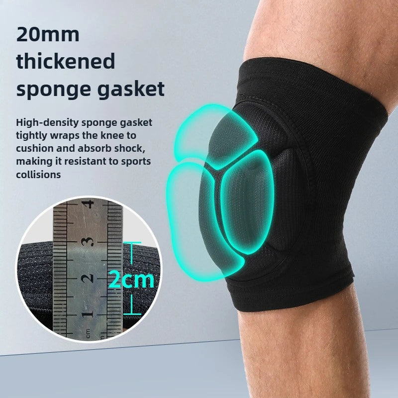Pressurized Sponge Knee Pads Anti-Slip Thick Turtle Shell Sponge Men and Women Workout Fall-Proof EVA