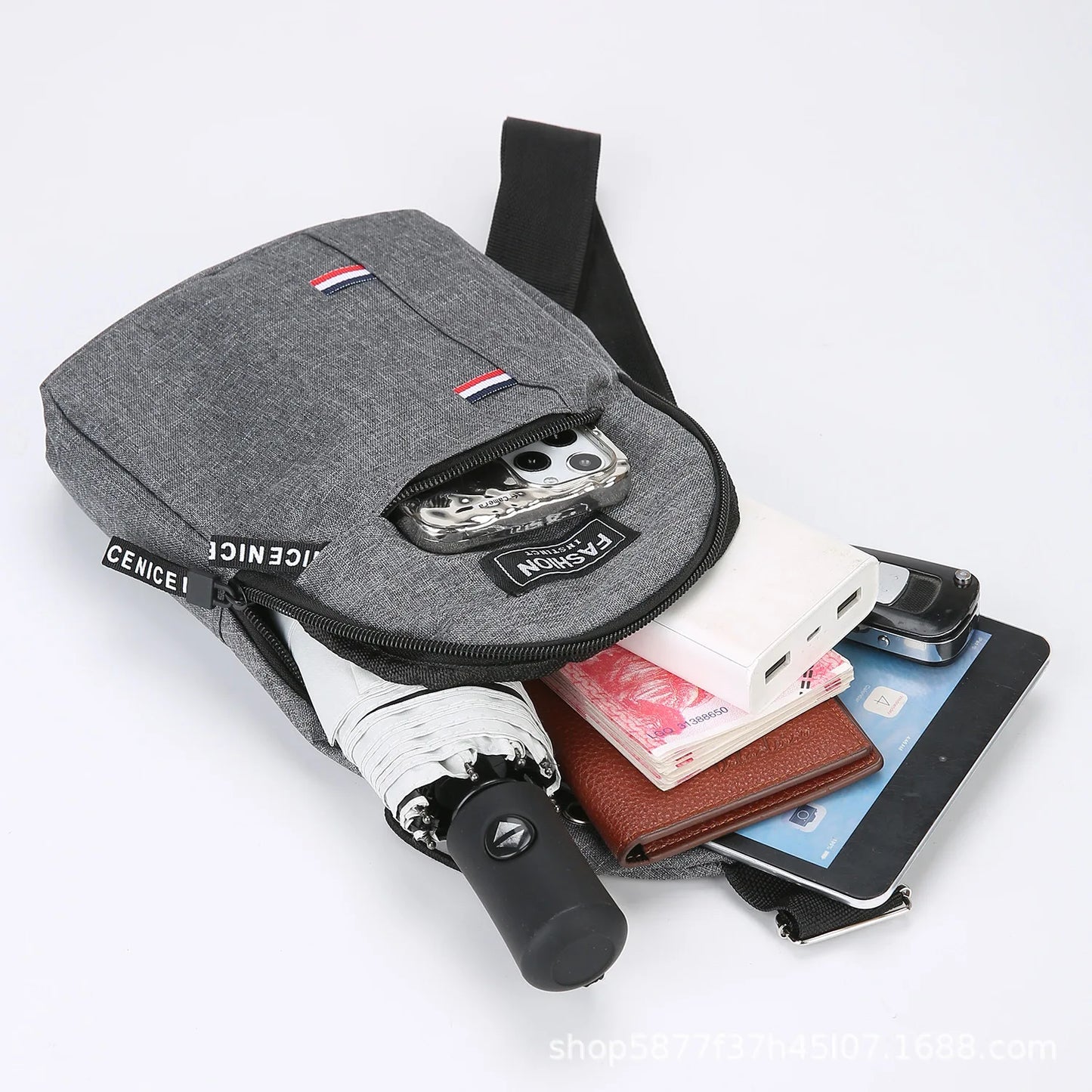 Homefish Men's Waterproof Capacity Fanny Pack, Adjustable Strap For Outdoor Activities, Travel Running, Hiking, And Cycling