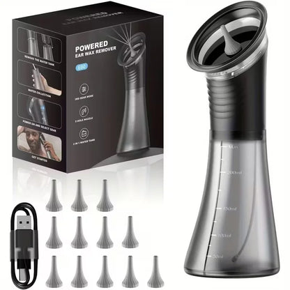 Rechargeable Ear Cleaner for Removing Earwax Integrated Dry and Dirty Storage Replaceable NozzleVisual Sewage Recovery Window