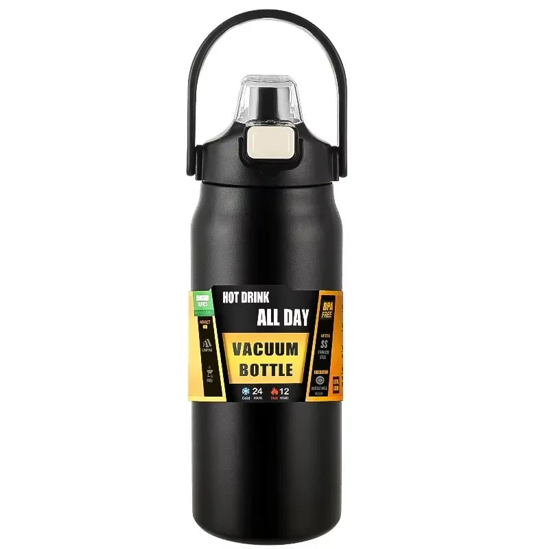 304 Stainless Steel Vacuum Tumbler with Straw Hot Cold Sports Water Bottle Outdoor Thermos