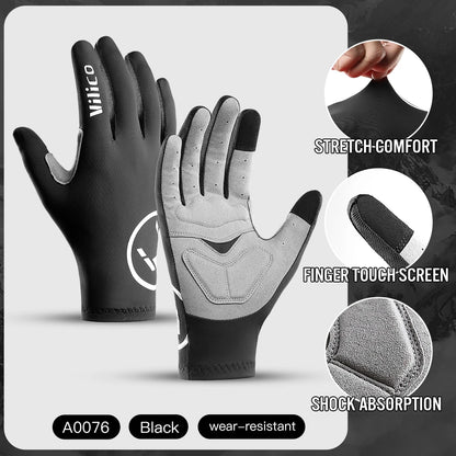 Vilico Professional Outdoor Cycling Gloves With Sensitive Touch Screen Shock Absorption Anti Slip Wear-resistant Riding Gloves