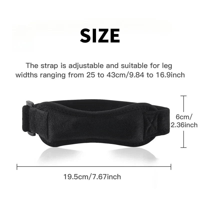 1 Piece Knee Support Strape Brace Adjustable Shock Absorption Compression Knee Pad Sleeve for Basketball