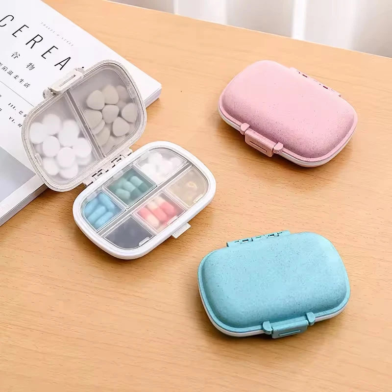 Portable Pill Case 8 Compartments Leak-Proof Travel Medicine Organizer  Container For Tablets Travel Pill Box for Pocket Purse