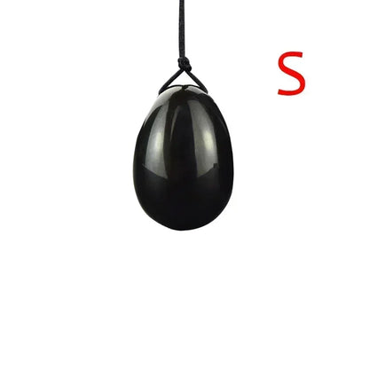 Natural Massage Crystal Stone Black Obsidian Yoni Egg for Kegel Exercise Vaginal Muscle Massage Ben Wa Balls Massage Ball
