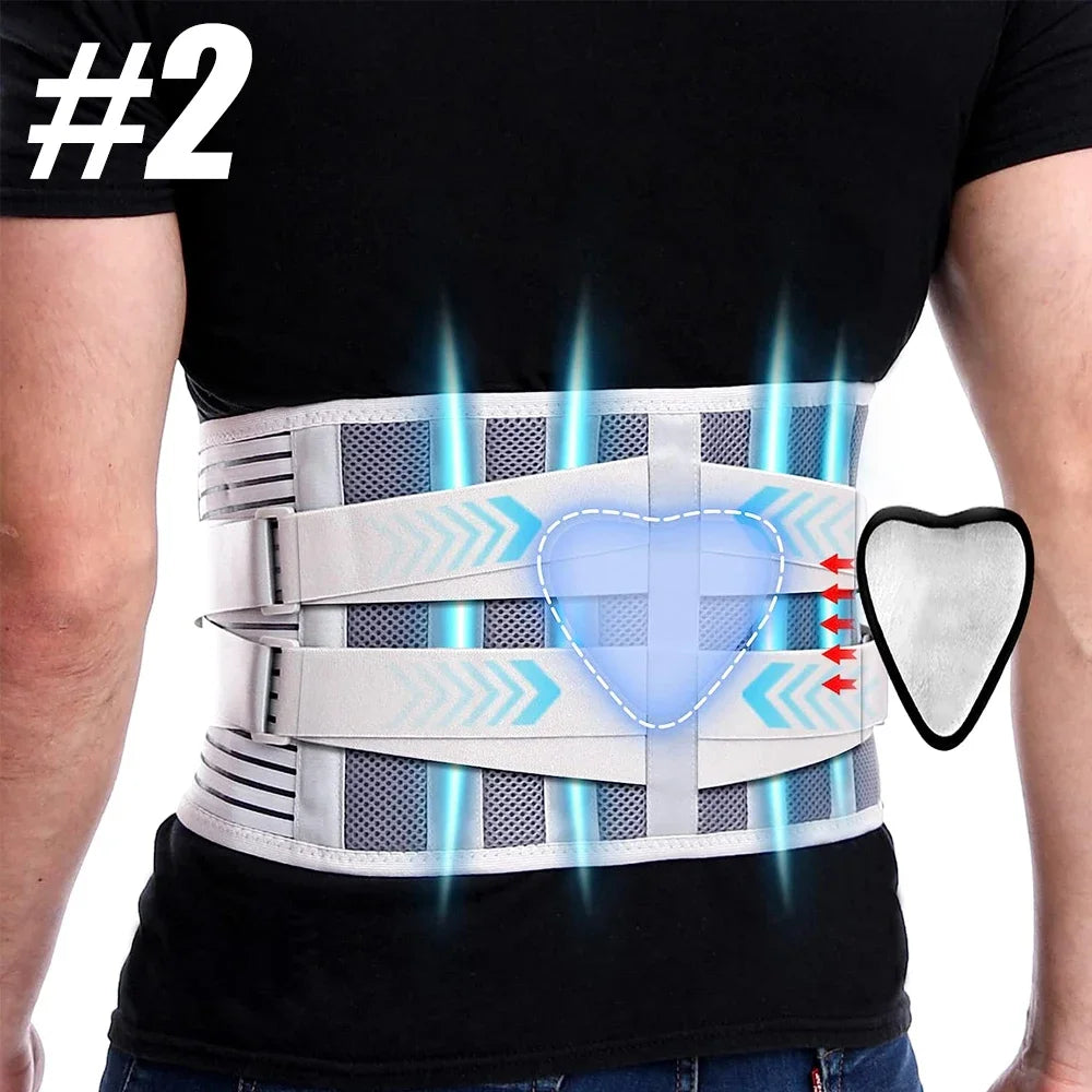 Tcare Sports Back Braces for Lower Back Pain Relief with 6 Stays,Breathable Back Support for Work, Anti-skid Lumbar Support Belt