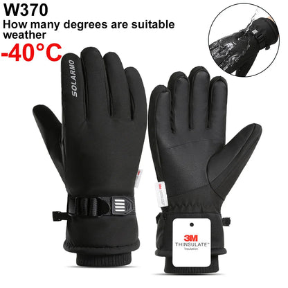 NEWBOLER Keep Warm Bicycle Gloves Full Finger Men Winter Autumn Windproof Cycling Glove Touch Screen MTB Road Bike Gloves