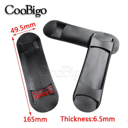 2pcs/Pack Shoulder Strap Pad Rubber Cushion Pads for Laptop Bag Backpack Straps Plastic Black Round Rim Nonslip