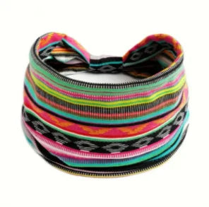 Boho Headbands for Women Knotted Wide Headwrap Turban Yoga Workout Head Bands Stretch Hiarbands Cotton Bandana Hair Accessories