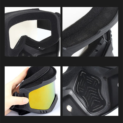 2025 NEW Outdoor Sports Windproof Mask Goggle HD Motorcycle Glasses Snowboard Eyewear Riding Motocross Summer UV Sunglasses