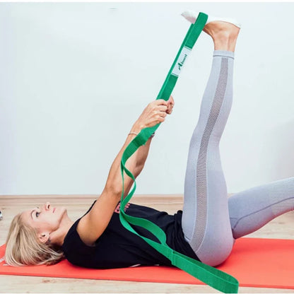 Stretch Out Strap with Exercise Book, USA Made Top Choice Stretch Out Straps for Physical Therapy, Yoga Stretching Strap