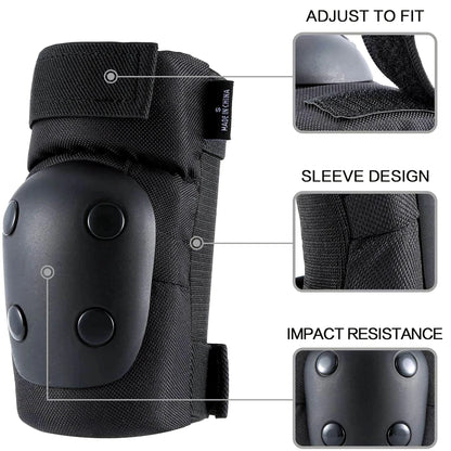 6Pcs/Set Knee Pads Elbow Pads Wrist Guards 3 in 1 Protective Gear Set for Skateboarding Roller Skating Cycling Outdoor Sports