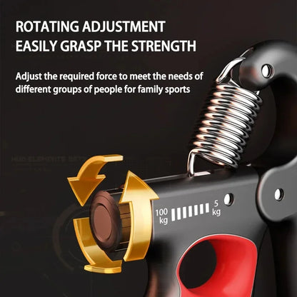 Adjustable Hand Gripper 5-100Kg Forearm Wrist Trainer for Gym Muscle Recovery Fitness Equipment