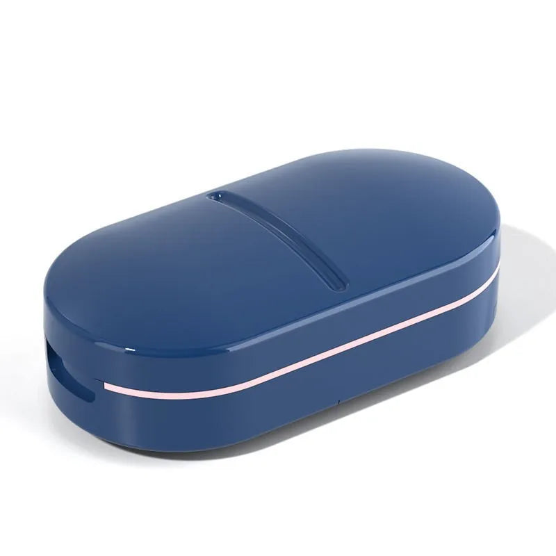 Pill Box Case 7 Day Weekly Medicine Storage Box Double Row 14grid Tablte Dispenser Organizer Open Lid First-Aid Kit Container