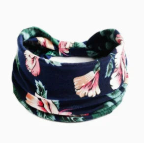 Boho Headbands for Women Knotted Wide Headwrap Turban Yoga Workout Head Bands Stretch Hiarbands Cotton Bandana Hair Accessories