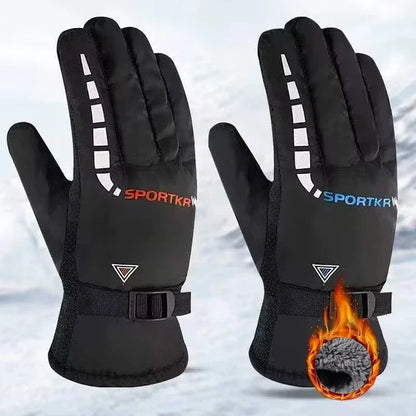 Winter Thermal Waterproof Cycling Gloves Men Women Warm Unisex Skiing Riding Motorcycle Hiking Sport Mittens