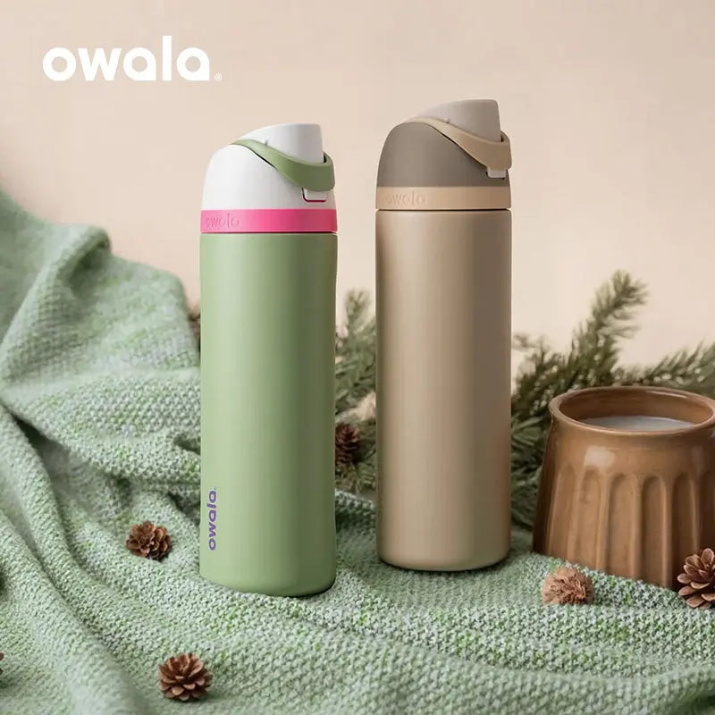 FreeSip 24oz Insulated Stainless Steel Water Bottle with Straw , BPA-Free Sports Water Bottle, Great for Travel, 710ml