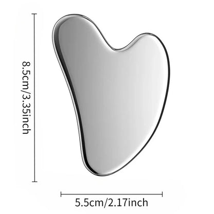 Stainless Steel Gua Sha Board Summer Cooling Light Beige Tightening Tool and Dark Circles Improvement Professional Beauty Kit