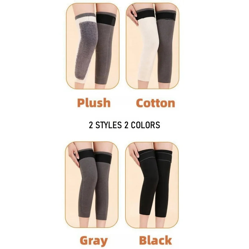 Winter Warm Wool Kneepad Thick Leg Guard Cashmere Knee Protector Long Thermal Wraps Old People Cold Leg Knee Pads Brace 1 Pair