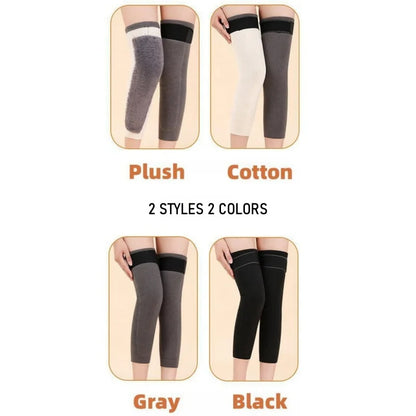 Winter Warm Wool Kneepad Thick Leg Guard Cashmere Knee Protector Long Thermal Wraps Old People Cold Leg Knee Pads Brace 1 Pair