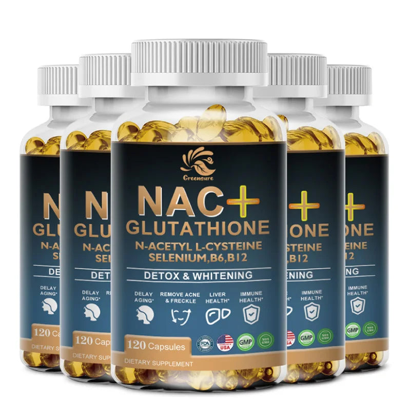 NAC Glutathione Capsules N-Acetyl Cysteine 1200 mg Support for Liver, Lung | Amino Acid, Increases Glutathione