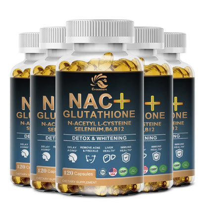 NAC Glutathione Capsules N-Acetyl Cysteine 1200 mg Support for Liver, Lung | Amino Acid, Increases Glutathione