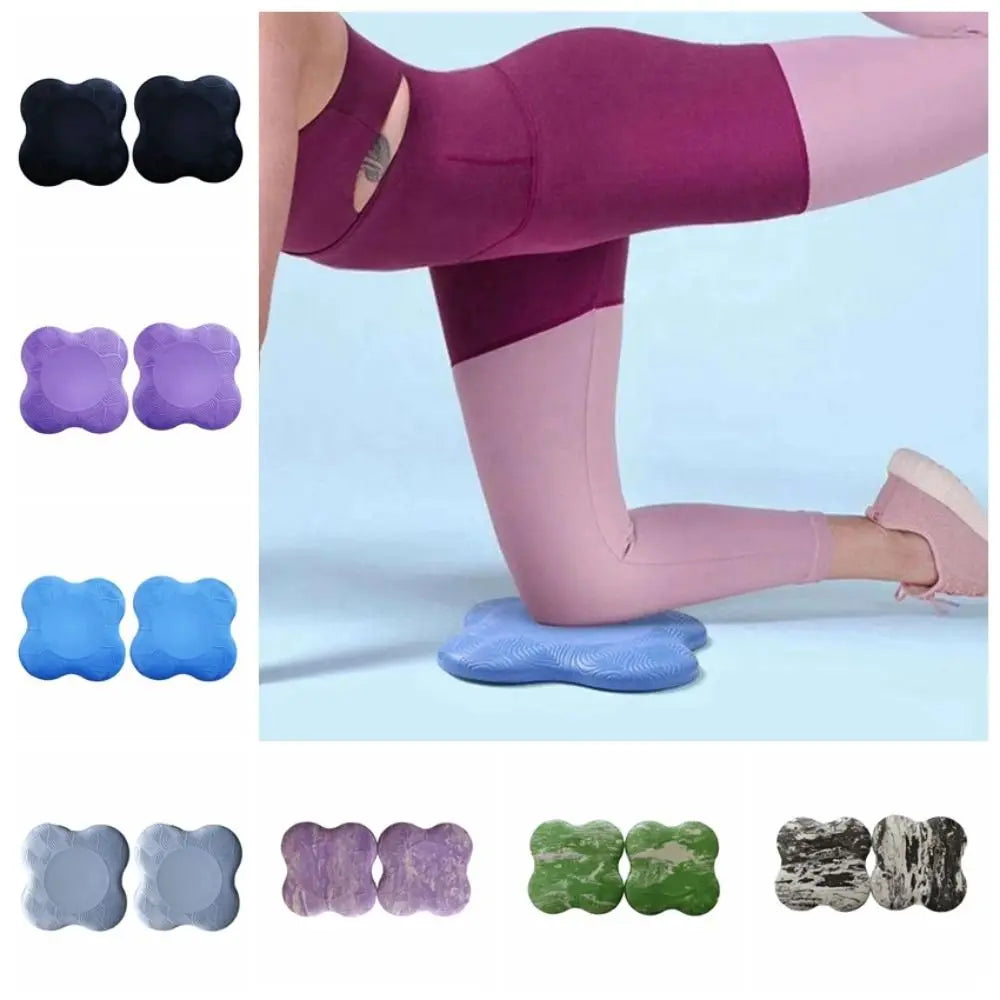 2pcs Waterproof Thickened Yoga Knee Mat Soft TPE Shock Absorption Support Mat Durable Portable Elbow Cushion Yoga Accessories