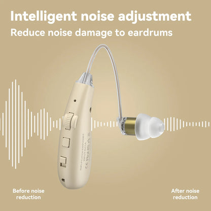 Rechargeable Over-the-Ear Hearing Aid Headphones for the Elderly with Noise Reduction and Affordable Pricing