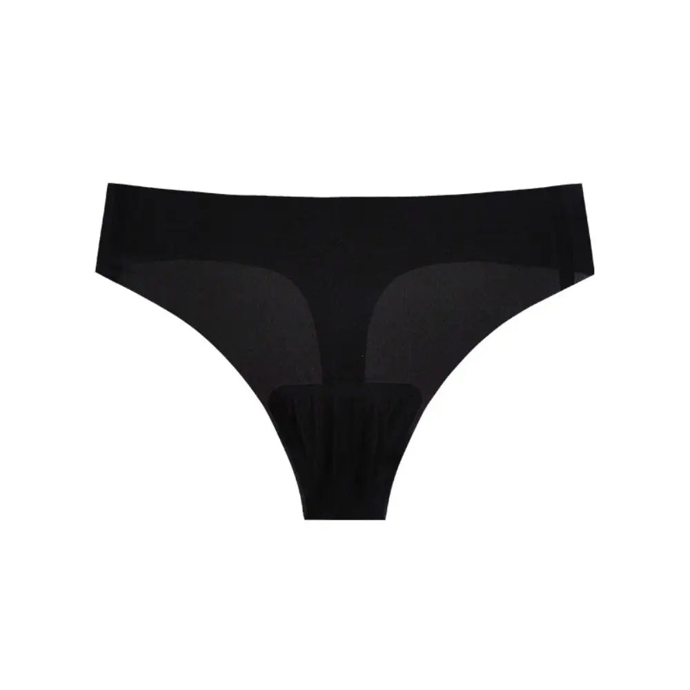 Transparent Women's Summer Ice Silk Panties Traceless Yoga Fitness Ice Silk Seamless Briefs Thong Breathable Low Waist Lady
