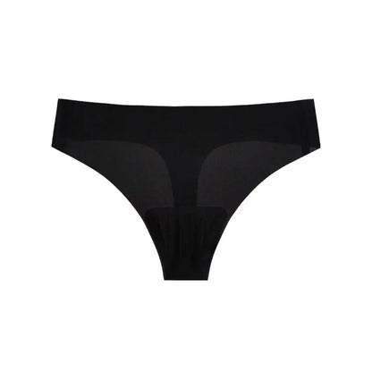 Transparent Women's Summer Ice Silk Panties Traceless Yoga Fitness Ice Silk Seamless Briefs Thong Breathable Low Waist Lady