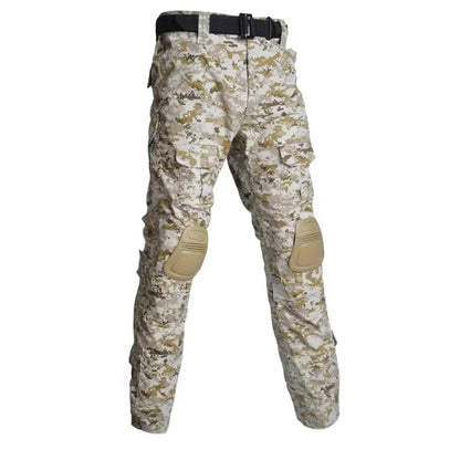 Camouflage Tactical Uniform Hunting Shirts Pants with Elbow Knee Pads Outdoor Hiking Training Frog Sets Clothing Ghillie Suits