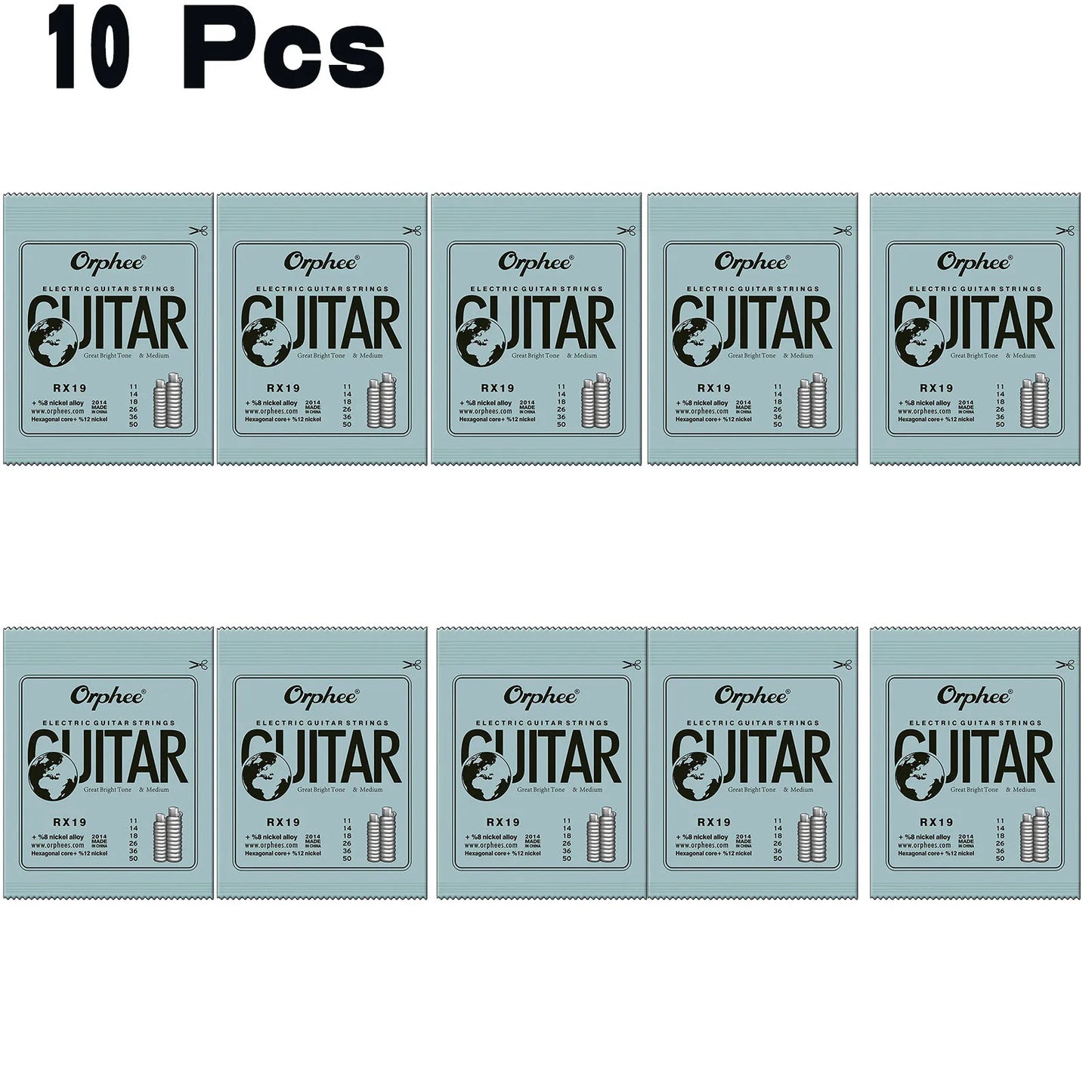 Orphee 1/5/10 Pcs Electric Guitar Strings Set RX Series Hexagonal Carbon Steel 6 String for Electric Guitar Accessories&Parts