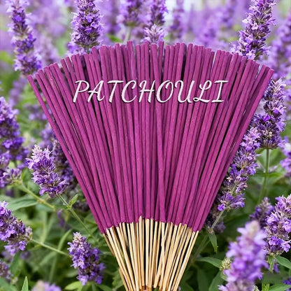 50/100/200/400/800 Pieces, Patchouli and Sandalwood Incense Sticks, Bamboo Stick Incense, Patchouli Scent for Odor Removal, Long-Lasting Fragrance, Suitable for Yoga and Meditation