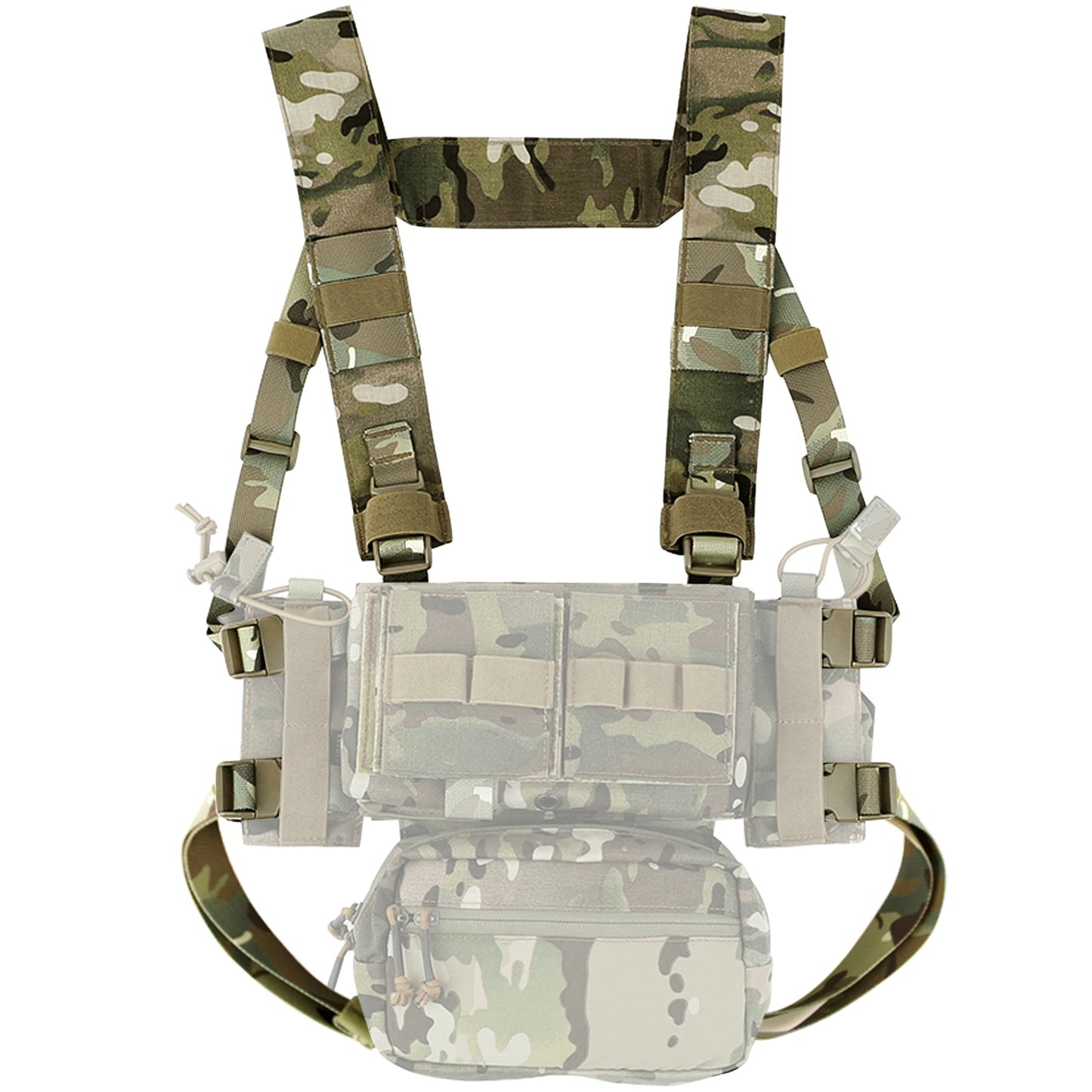 KRYDEX Tactical Shoulder Strap Fat H Harness and Back Strap For MK3 MK4 Chest Rig Vest
