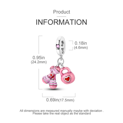 925 Sterling Silver Sports Series Charms Bead Yoga Boxing Dumbbells Badminton Pendants Fit Original Bracelet DIY Women Gift