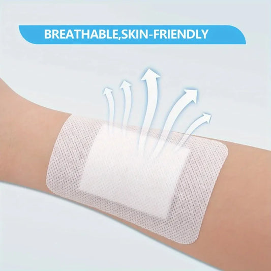 50PCS Non-Woven Medical Adhesive Bandages, Easy Tear Wound Dressing, Individually Wrapped Protection Equipment for First Aid Kit
