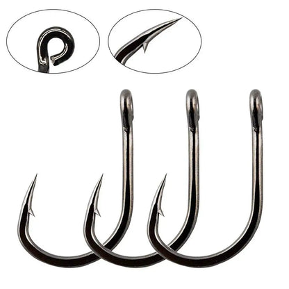 100/500 PCS Fishing Hooks Set #3~#12 Carbon Steel Single Circle Fishhook Fly Fishing Jip Barbed Carp Hooks Sea Tackle Accessorie