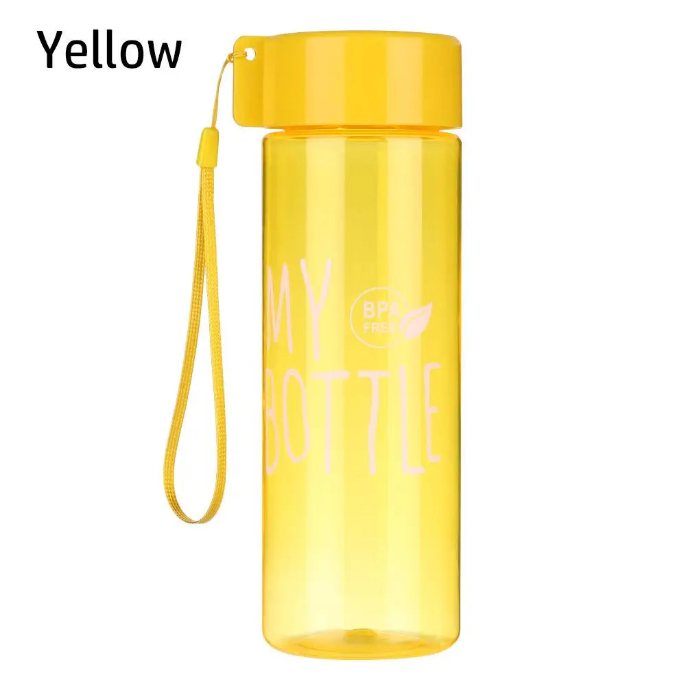 500ML Large Capacity Sports Water Bottle Transparent Drinking Cup Men Women Summer Outdoor Portable Plastic Coffee Juice Cup