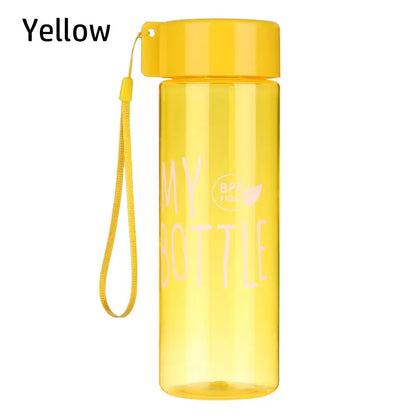 500ML Large Capacity Sports Water Bottle Transparent Drinking Cup Men Women Summer Outdoor Portable Plastic Coffee Juice Cup