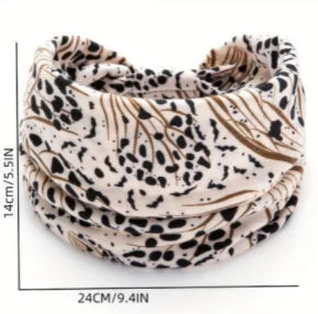 Boho Headbands for Women Knotted Wide Headwrap Turban Yoga Workout Head Bands Stretch Hiarbands Cotton Bandana Hair Accessories